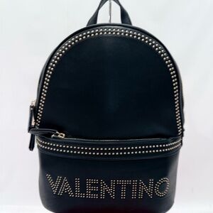 NWT Valentino by Mario black backpack gold studs